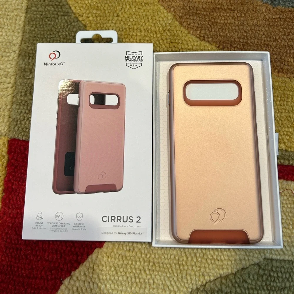 NWT Nimbus 9 Cirrus 2 Samsung Galaxy S10 Plus 6.4” Rose Gold Phone Case Military